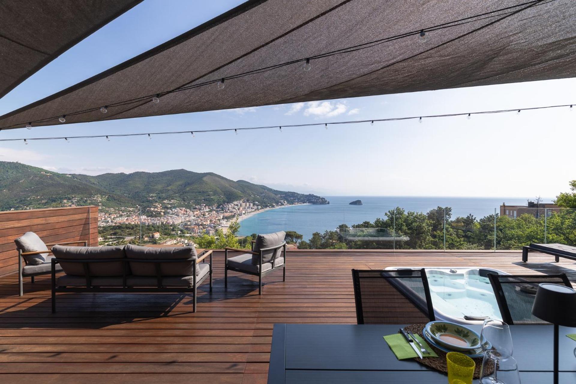 Spettacolare Vista Isola Terrazza E Idromassaggio Villa Noli Kültér fotó