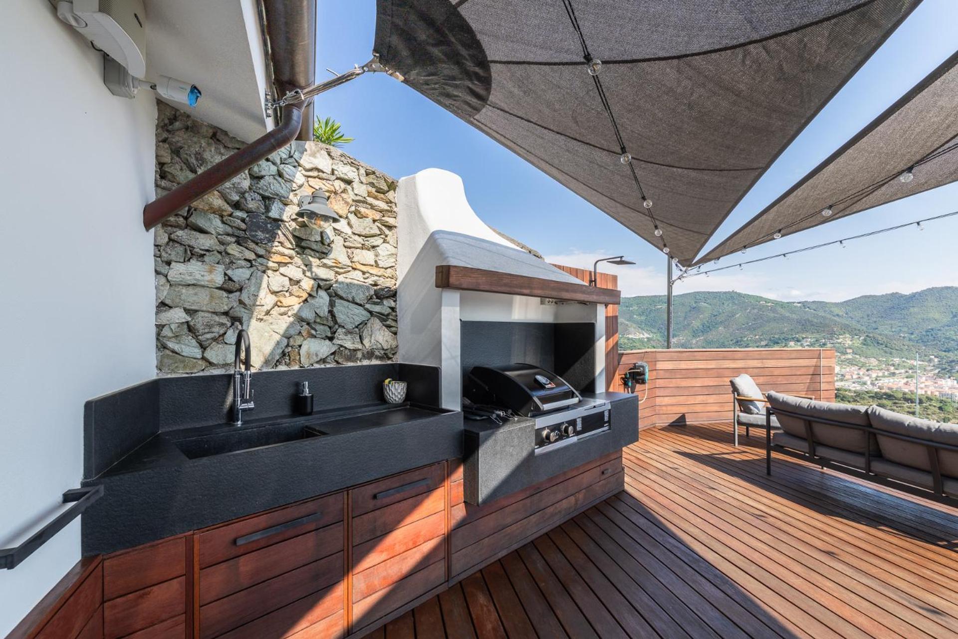Spettacolare Vista Isola Terrazza E Idromassaggio Villa Noli Kültér fotó